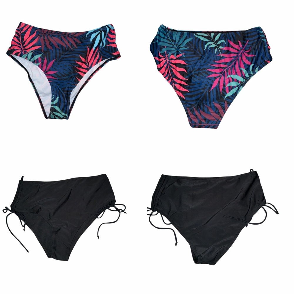 SHEIN High-Waisted Bikini Bottom Bundle, Size Large, NWOT